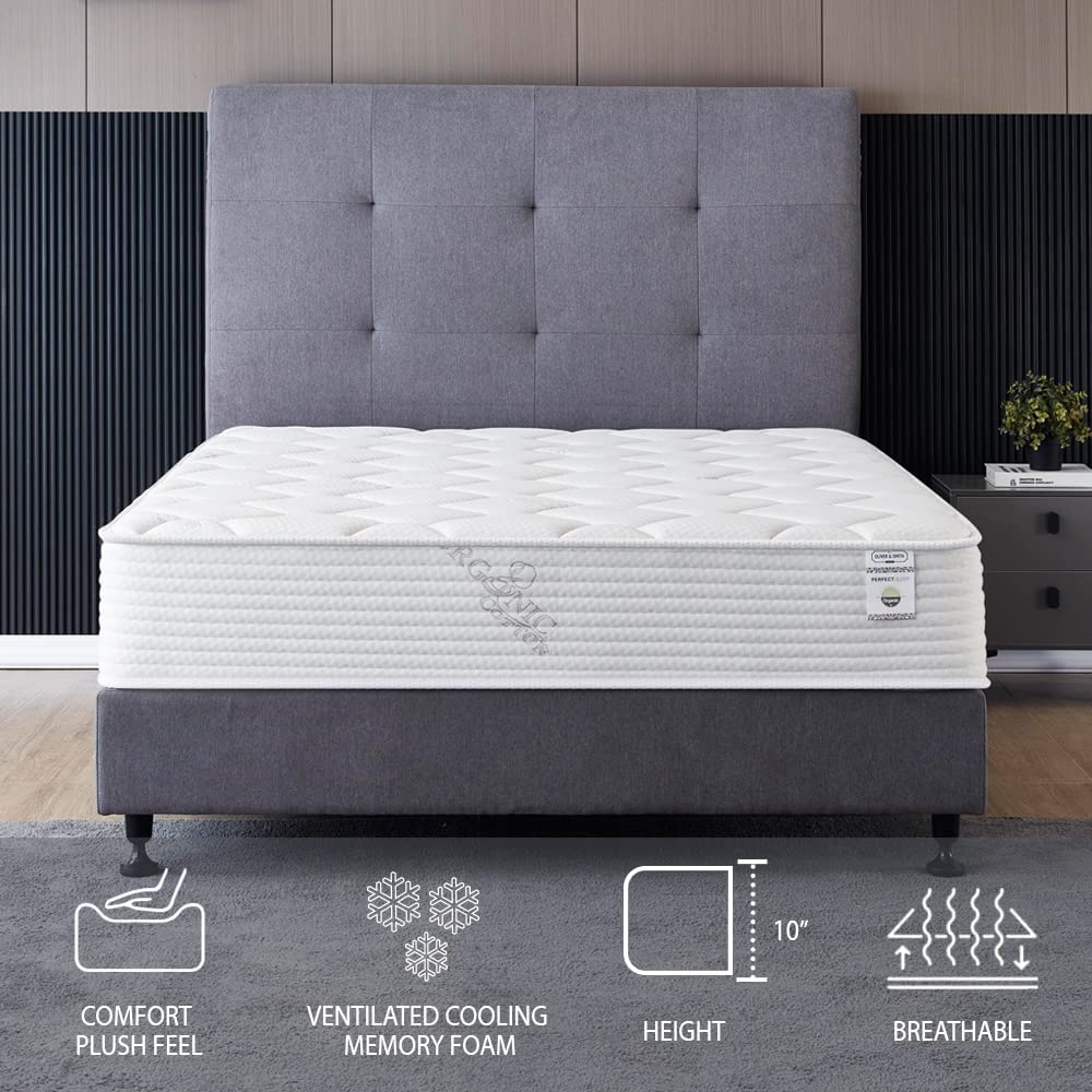 SupportPlus® 10" Cool Memory Foam & Spring Hybrid Mattress With Breathable Cover