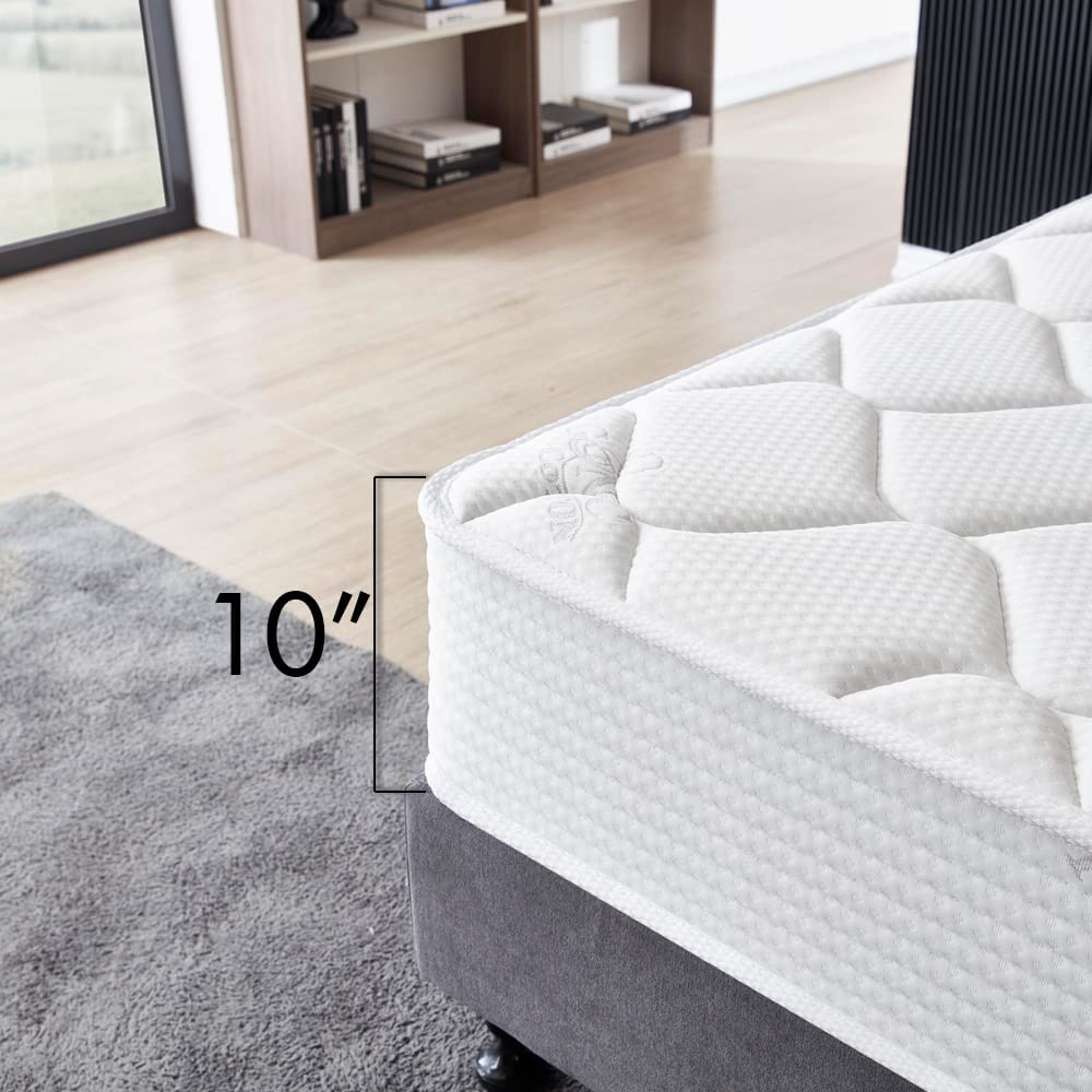 SupportPlus® 10" Cool Memory Foam & Spring Hybrid Mattress With Breathable Cover