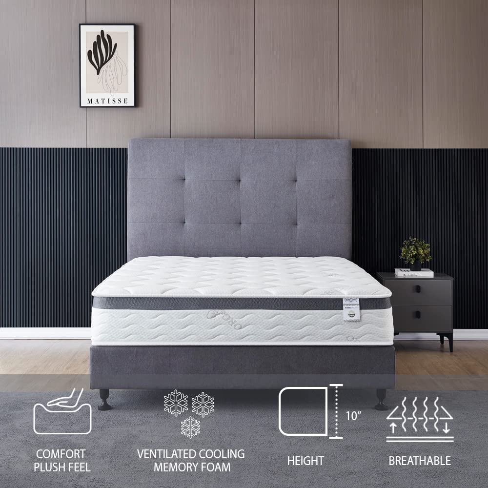 SereneSleep® 10" Cool Memory Foam & Spring Hybrid Mattress With Breathable Cover - Firm Mattress